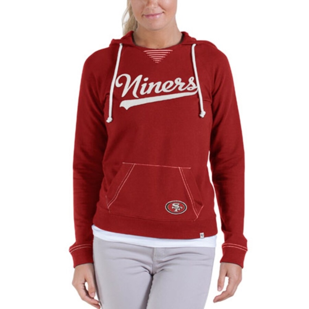 ‘47 Brand San Francisco 49ers Ladies Upperdeck Pullover Hoodie NWT